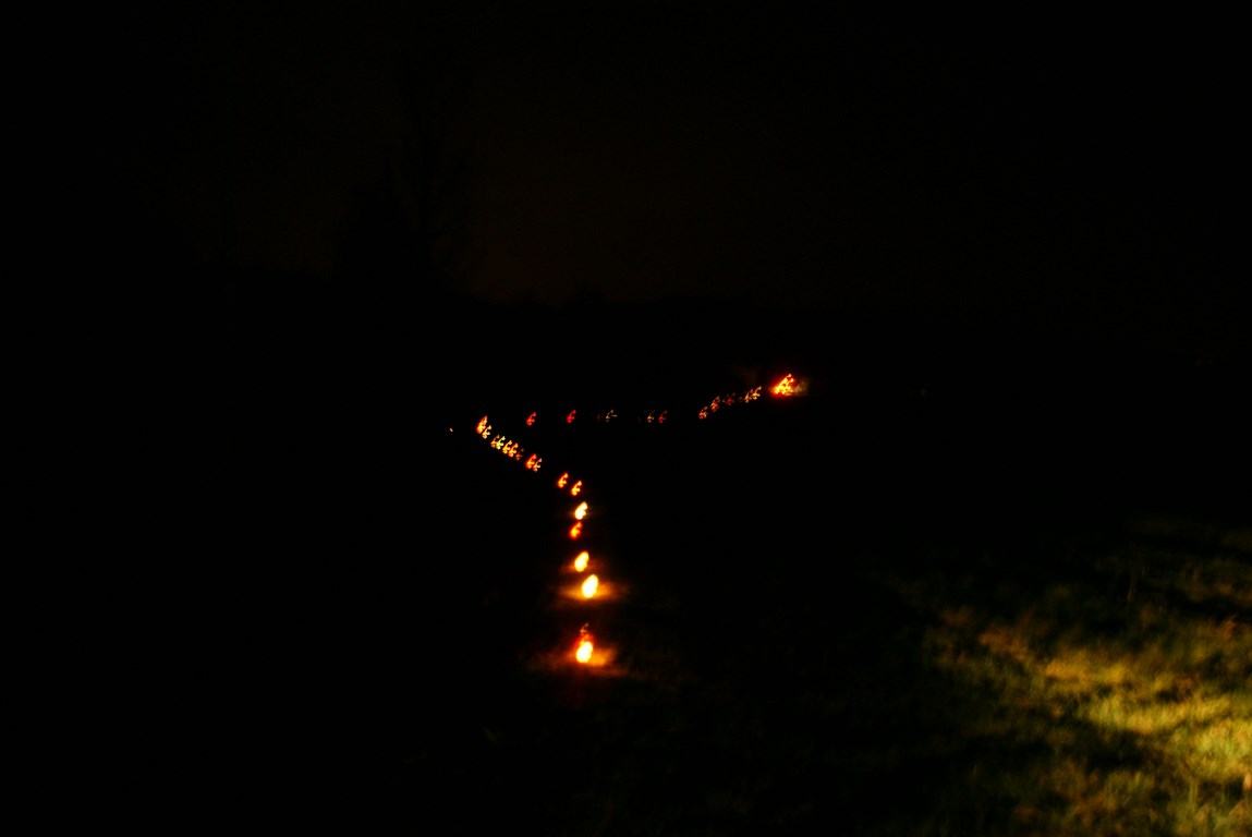 Płomień Pamięci - u stóp Krzyża Jubileuszowego na górze Matysce