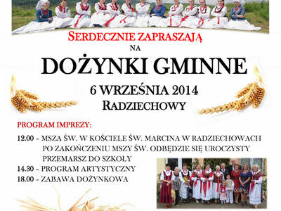 Obraz 2: DOŻYNKI GMINNE W RADZIECHOWACH