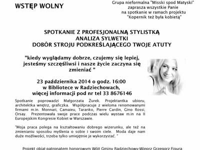 Obraz 2: ZAPRASZAMY NA SPOTKANIE ZE STYLISTKĄ!
