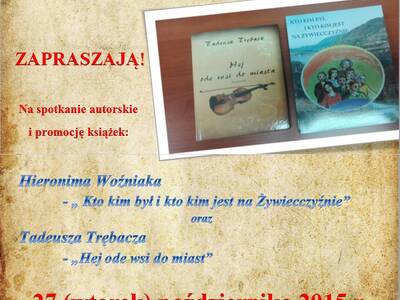 Zaproszenie na spotkanie autorskie i promocję ksią...