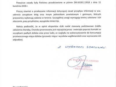 Obraz 2: Zasady informowania ws. afrykańskiego pom...