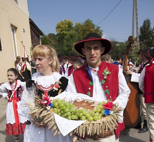 GOSPODARZE DOŻYNEK 2014 - Państwo Monika i Sebastian...