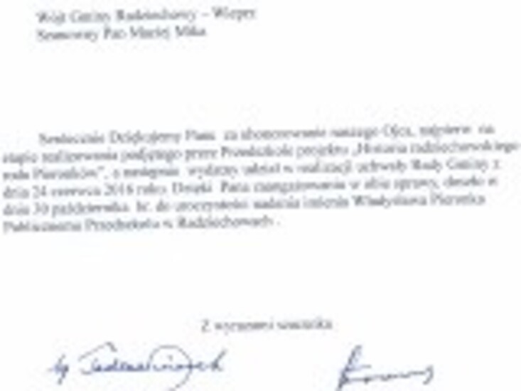 LIST: Podziękowania od Ks. Biskupa Tadeusza Pieronka...