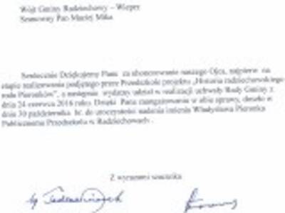 LIST: Podziękowania od Ks. Biskupa Tadeusza Pieron...