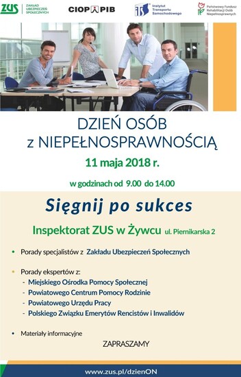 Dzień osób z niepełnosprawnością - ZUS w Żywcu
