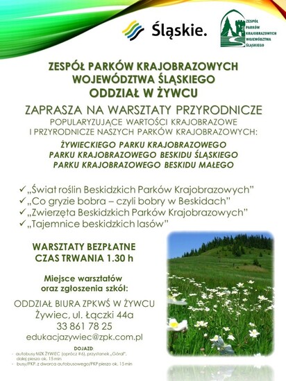 Zaproszenie na bezpłatne warsztaty przyrodnicze