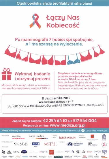 Mammografia: 8 października 2019r.