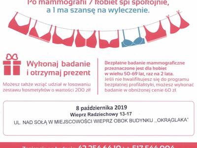 Mammografia: 8 października 2019r.