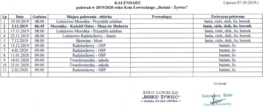 Koło Łowieckie: &#039;&#039;Beskid  - Żywiec&#039;&#039;...