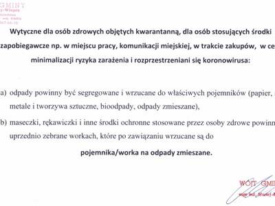 Informacja Wójta Gminy Radziechowy-Wieprz