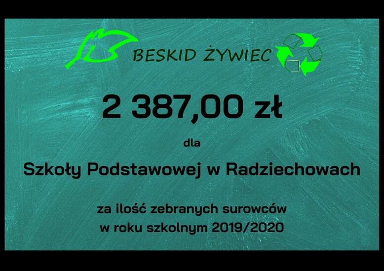 Uczniowie Szkoły Podstawowej w Radziechowach zebrali...