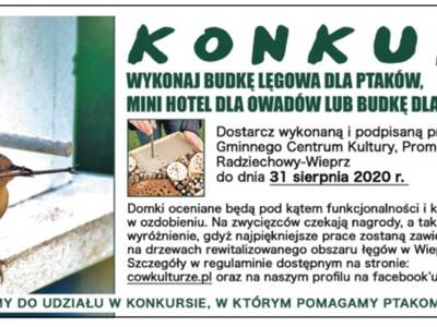 Konkurs na wykonanie budki lęgowej dla ptaków, dom...