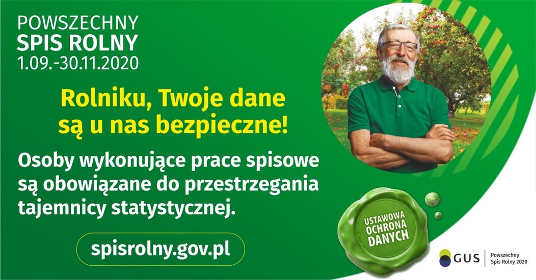 Trwa Powszechny #Spisrolny. Rolniku, Twoje dane są...