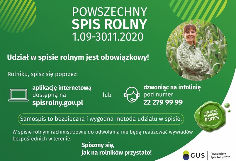 Powszechny Spis Rolny 2020. Rolniku, Twój udział w...
