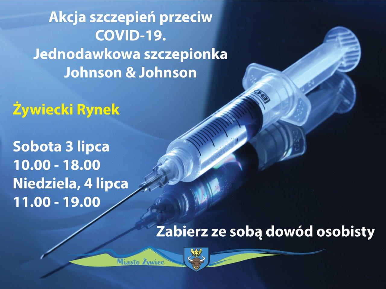 W najbliższą sobotę i niedzielę na żywieckim Rynku odbędzie się akcja szczepień!