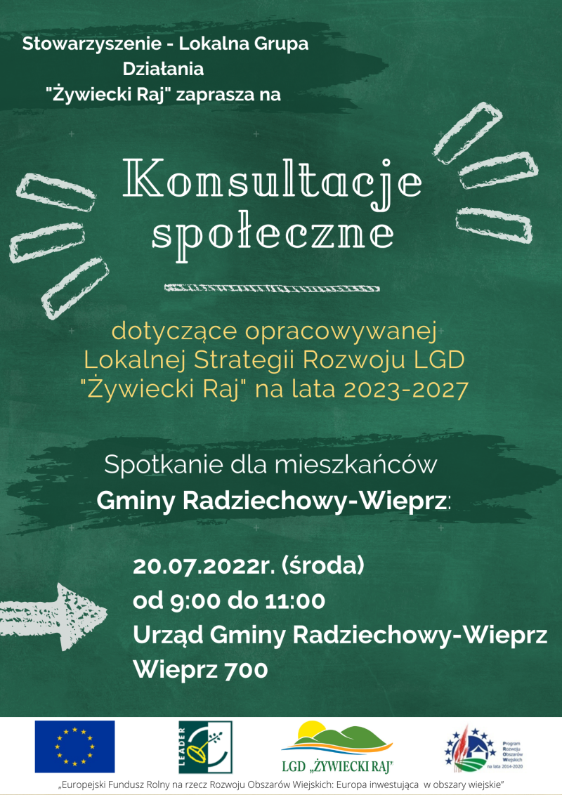 Stowarzyszenie  - Lokalna Grupa Działania „Żywiecki Raj”: Spotkanie dla mieszkańców - konsultacje do...