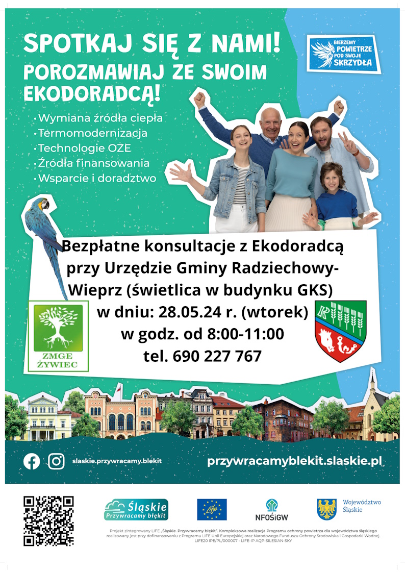 Bezpłatne konsultacje z Ekodoradcą w Gminie Radziechowy-Wieprz