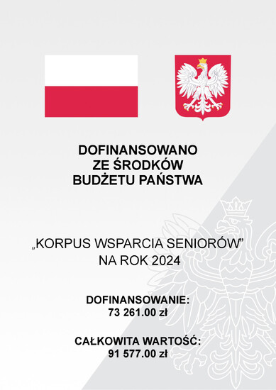 Program &quot;KORPUS WSPARCIA SENIORÓW&quot; na rok...