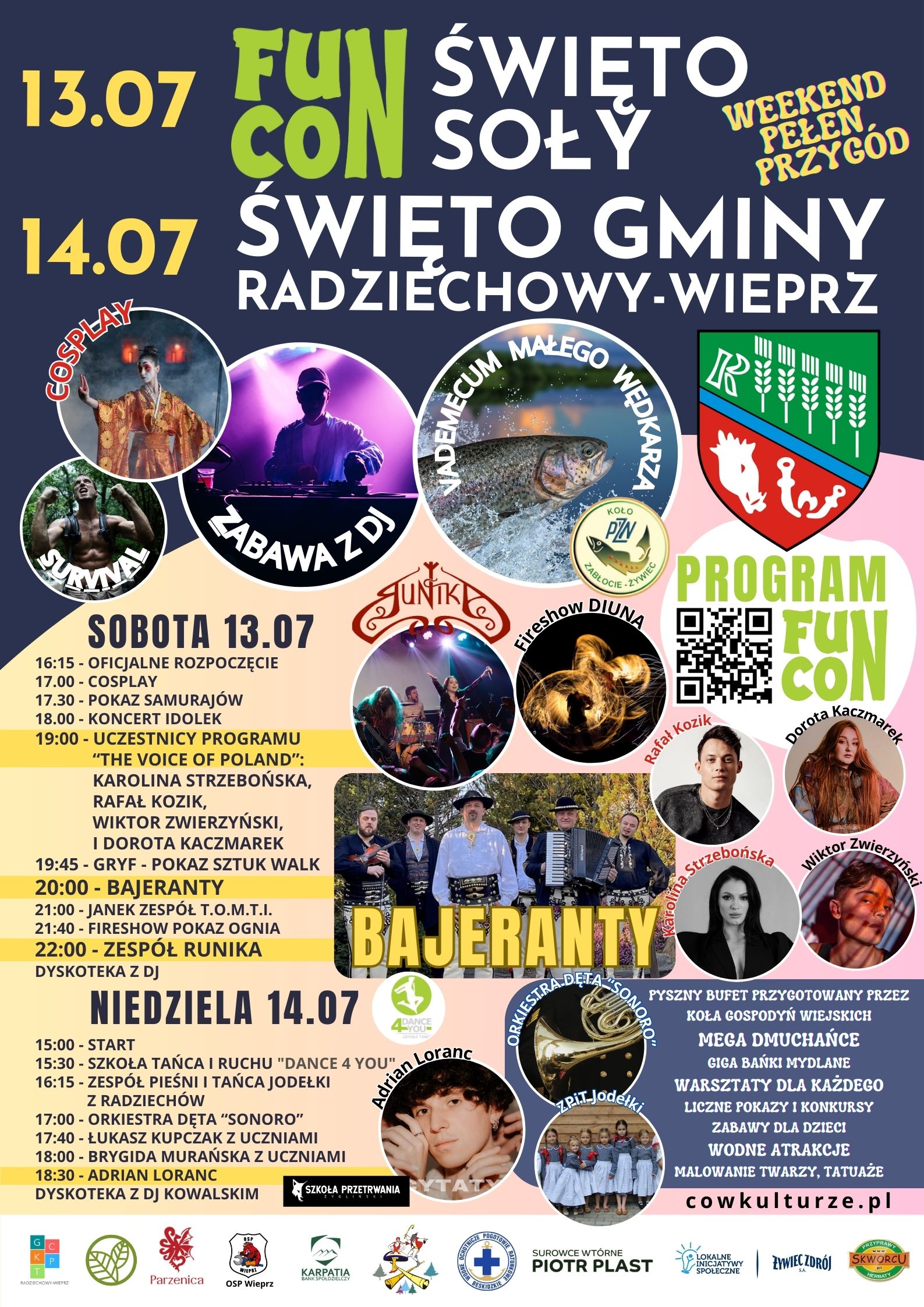 Weekend z przygodami! 13 i 14 lipca 2024 r. - Święto Soły oraz Święto Gminy Radziechowy-Wieprz! Serdecznie...