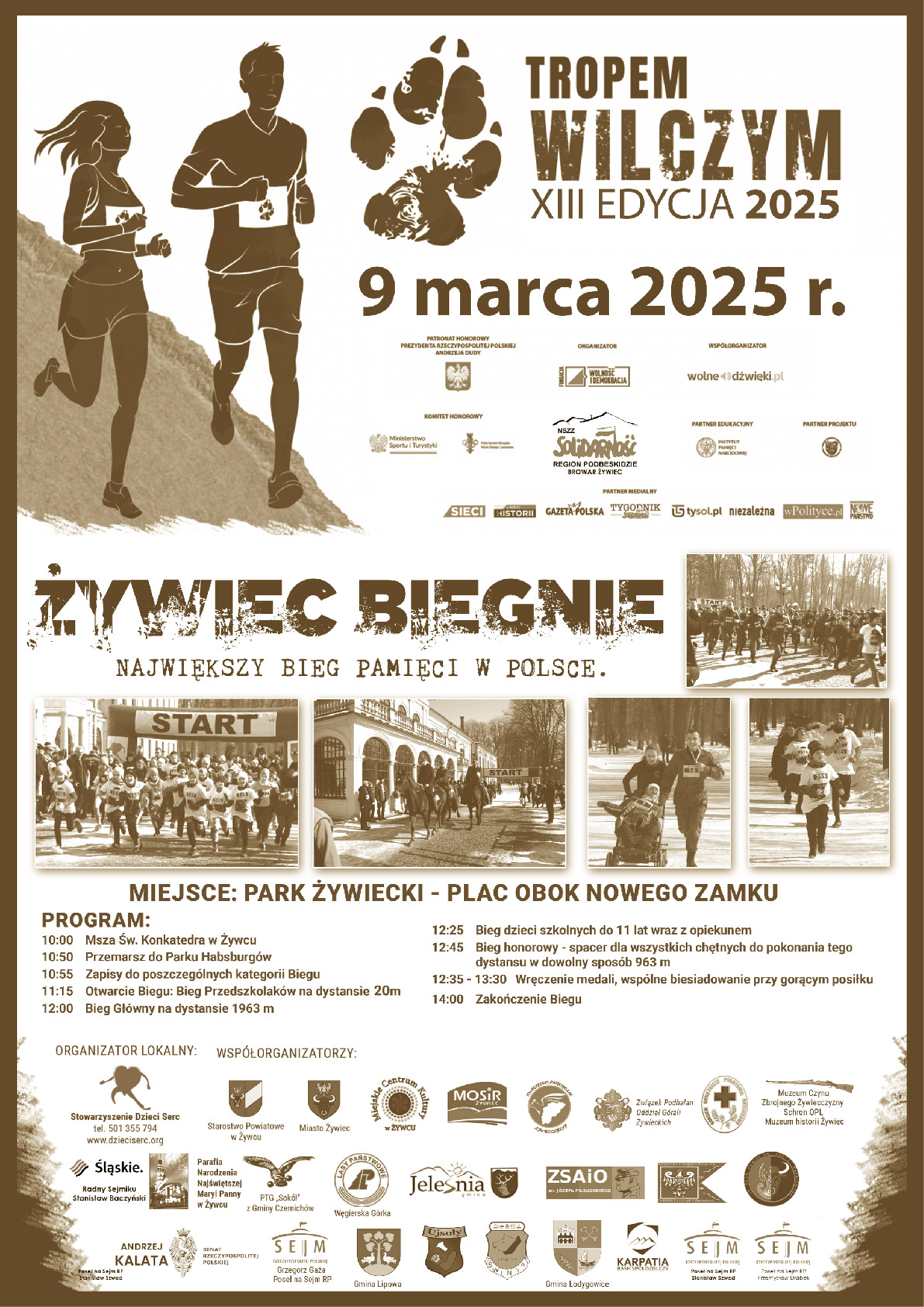 „Tropem Wilczym XIII Bieg Pamięci Żołnierzy Wyklętych” w Żywcu - 9 marca 2025 r.