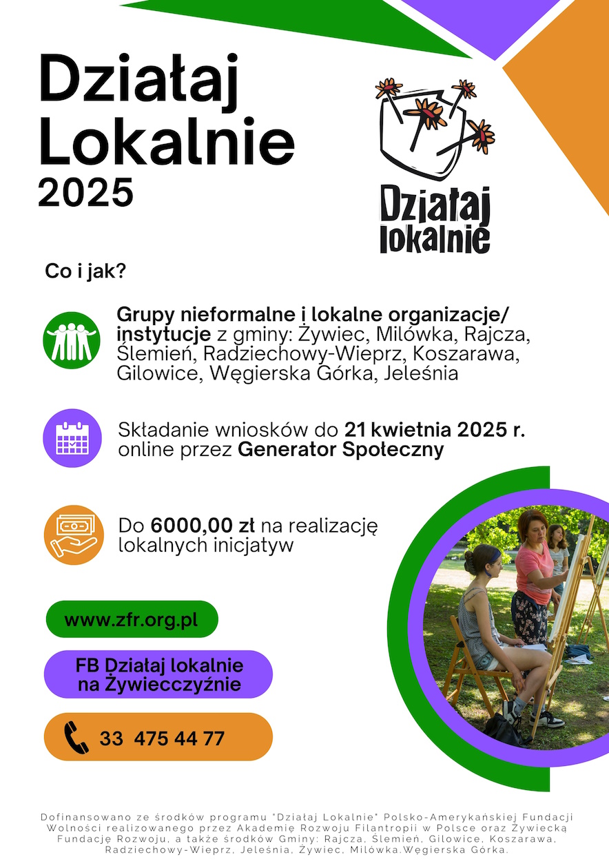 Serdecznie zachęcamy do udziału w konkursie grantowym &quot;Działaj Lokalnie&quot; edycja 2025!