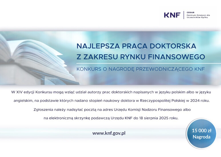 Urząd KNF - XIV edycja Konkursu o Nagrodę Przewodniczącego...
