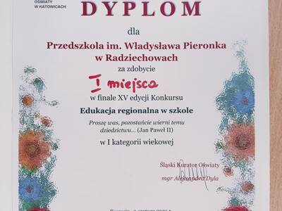dyplom przedszkole