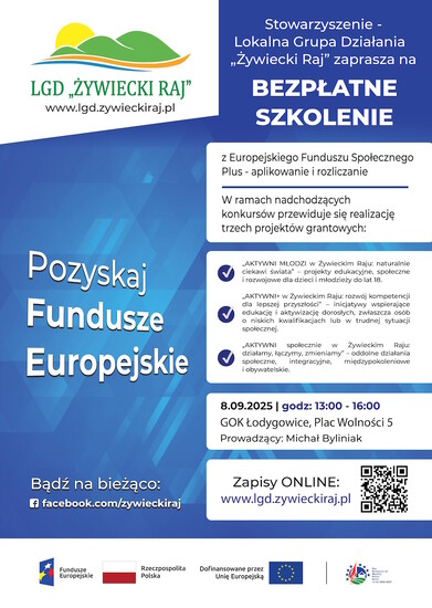 Zaproszenie na szkolenie informacyjne dotyczące możliwości...