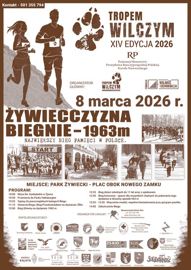 "Tropem Wilczym XIV Bieg Pamięci Żołnierzy Wyklętych"...