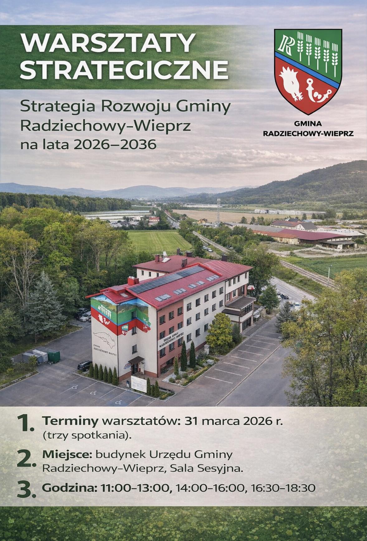 Zaproszenie na warsztaty strategiczne dotyczące: „Strategii Rozwoju Gminy Radziechowy-Wieprz na lata...