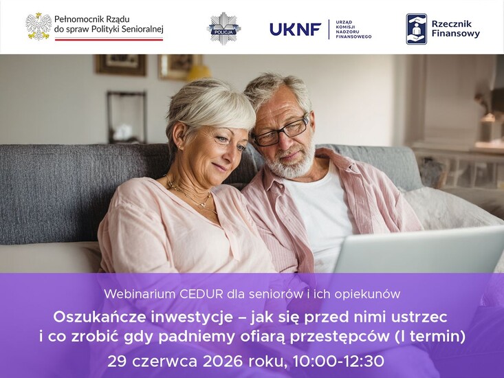 Urząd KNF - zaproszenie na webinarium dla seniorów...