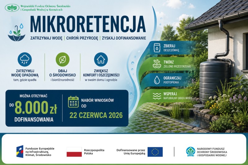 Przygotuj się do złożenia wniosku już dziś! Nabór do programu MIKRORETENCJA startuje już 22 czerwca!