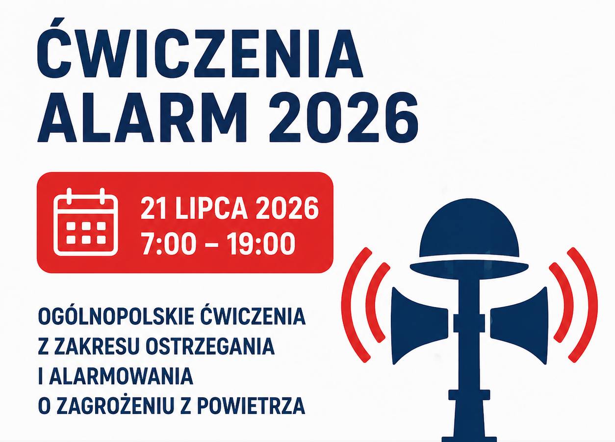 KOMUNIKAT: ogólnopolskie ćwiczenia z zakresu ostrzegania i alarmowania ludności