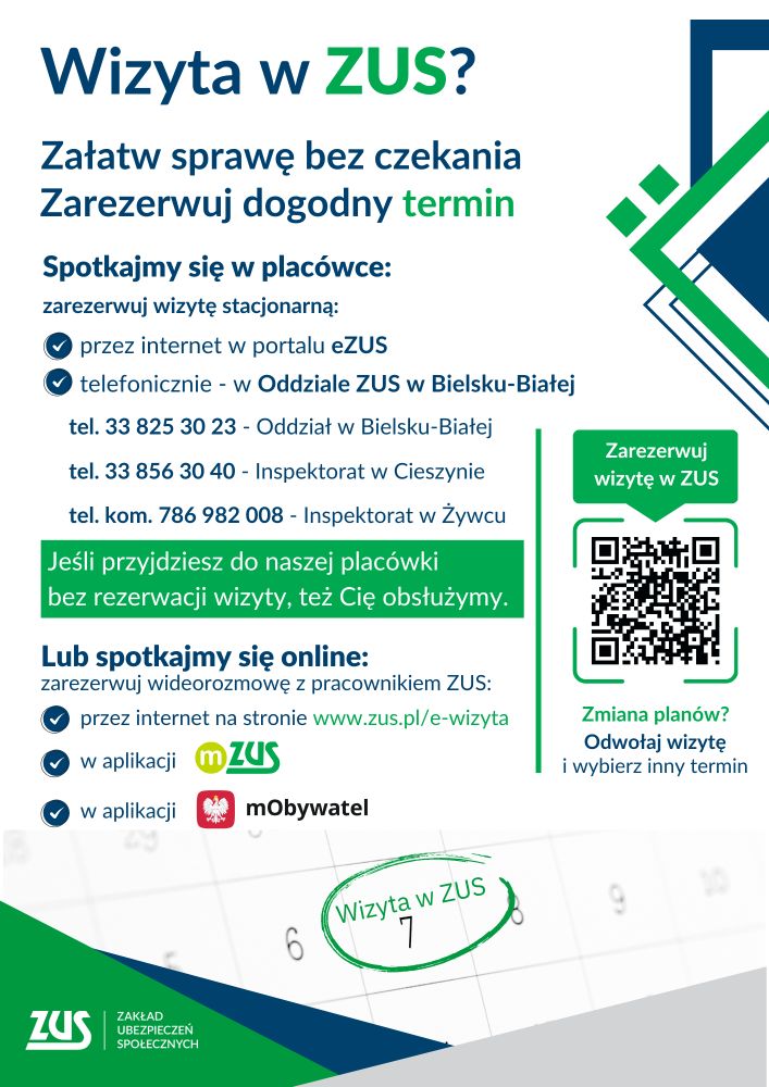 Rezerwuj wizyty w ZUS – w dogodnym terminie i bez czekania załatw sprawę