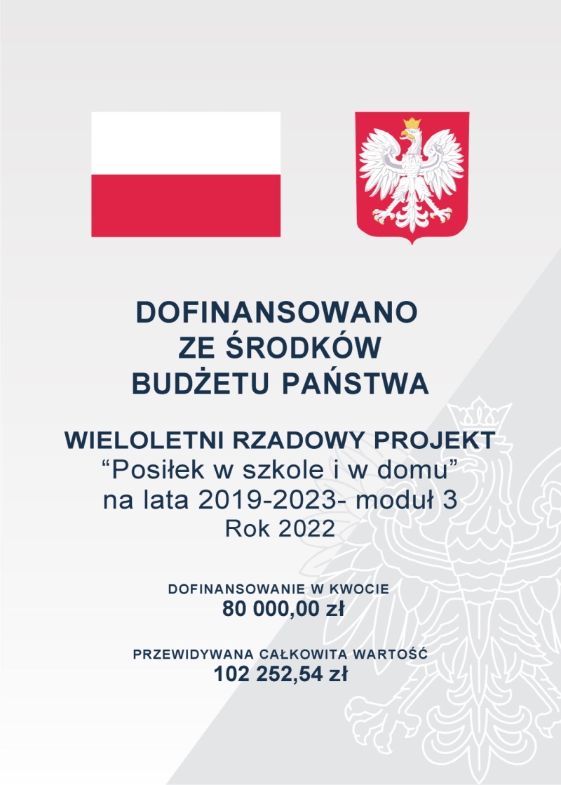 Wieloletni Rządowy Program &quot;Posiłek w szkole i w domu&quot;